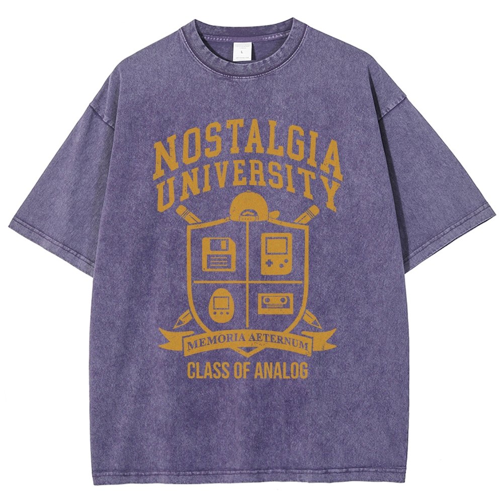 Nostalgia University Vintage Distressed T-shirt