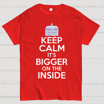 Keep Calm Its Bigger On The Inside Geek T-Shirt