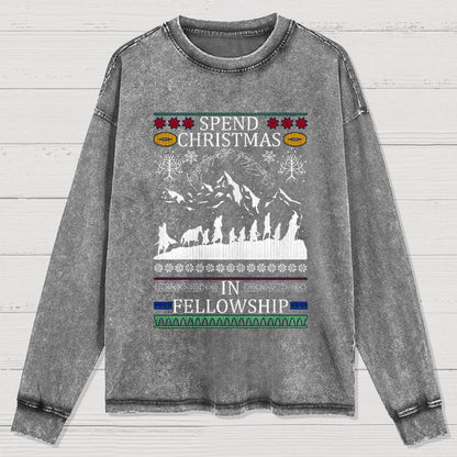 Spent Christmas in Group Washed Long Sleeve Tee