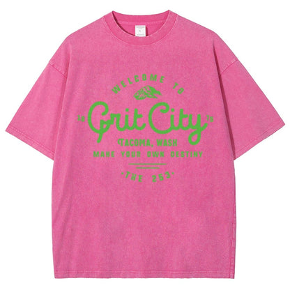 Grit City Tacoma Washington Vintage Distressed T-shirt