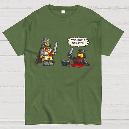 Tis But a Scratch  Fantasy Warrior Parody  Dark Humor Geek T-Shirt