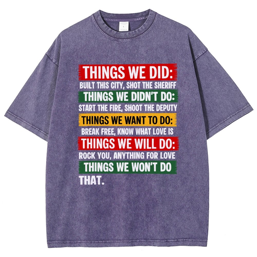 Things We Did Vintage Distressed T-shirt