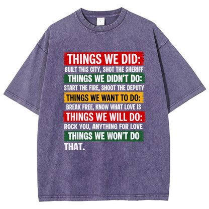 Things We Did Vintage Distressed T-shirt