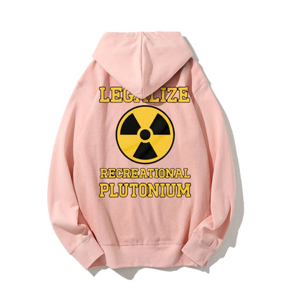 Legalize Recreational Plutonium Printed Back Cotton Hoodie