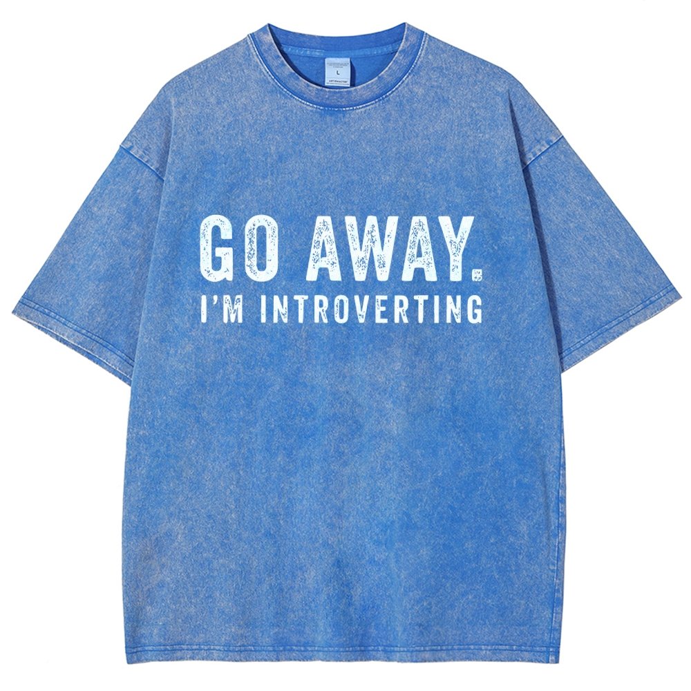 Go Away. I'm Introverting Vintage Distressed T-shirt