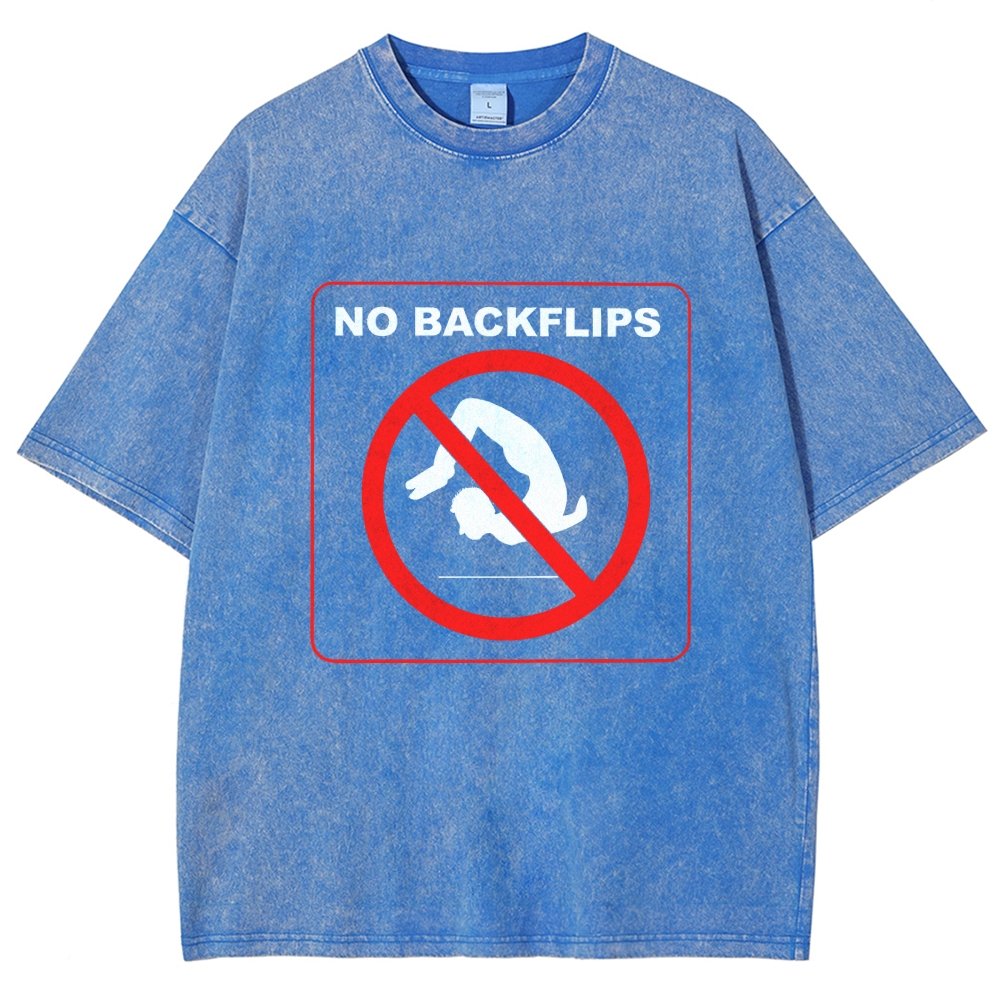NO BACKFLIPS Vintage Distressed T-shirt