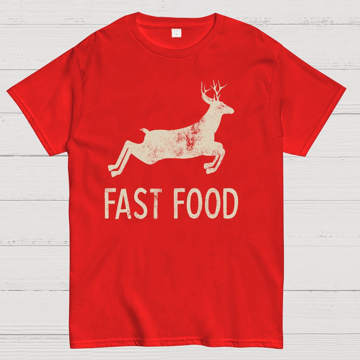Fast Food Deer Funny Joke Hunting Geek T-Shirt
