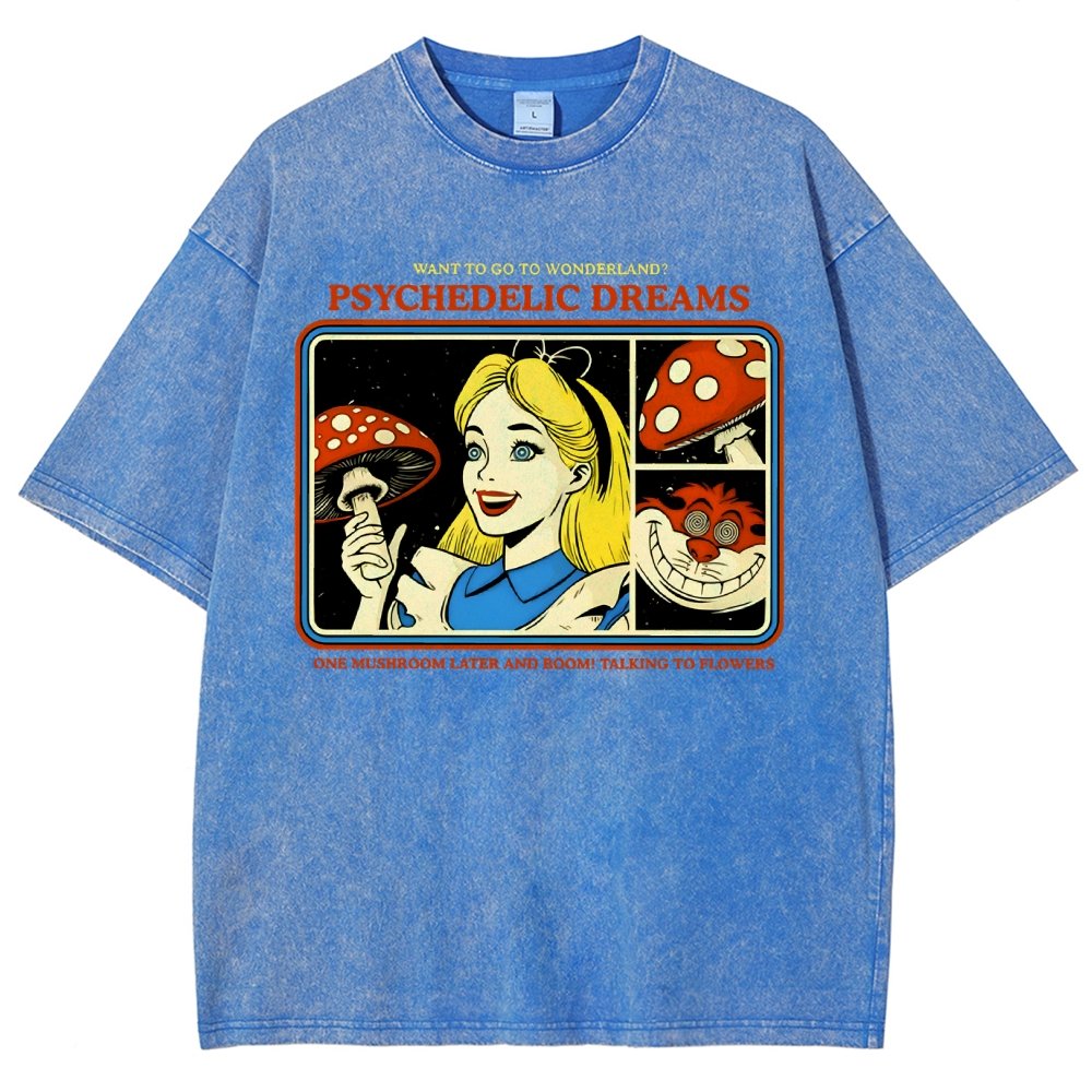 Psychedelic Dreams Vintage Distressed T-shirt