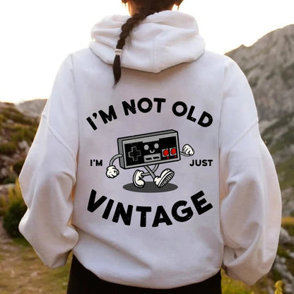 I'm Not Old Printed Back Unisex Cotton Hoodie