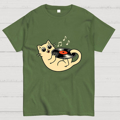 Turntable Cat Geek T-Shirt
