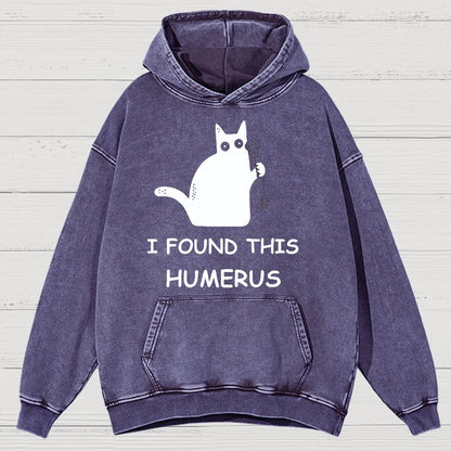 I Found This Humerus Nerdy Vintage Distressed Hoodie