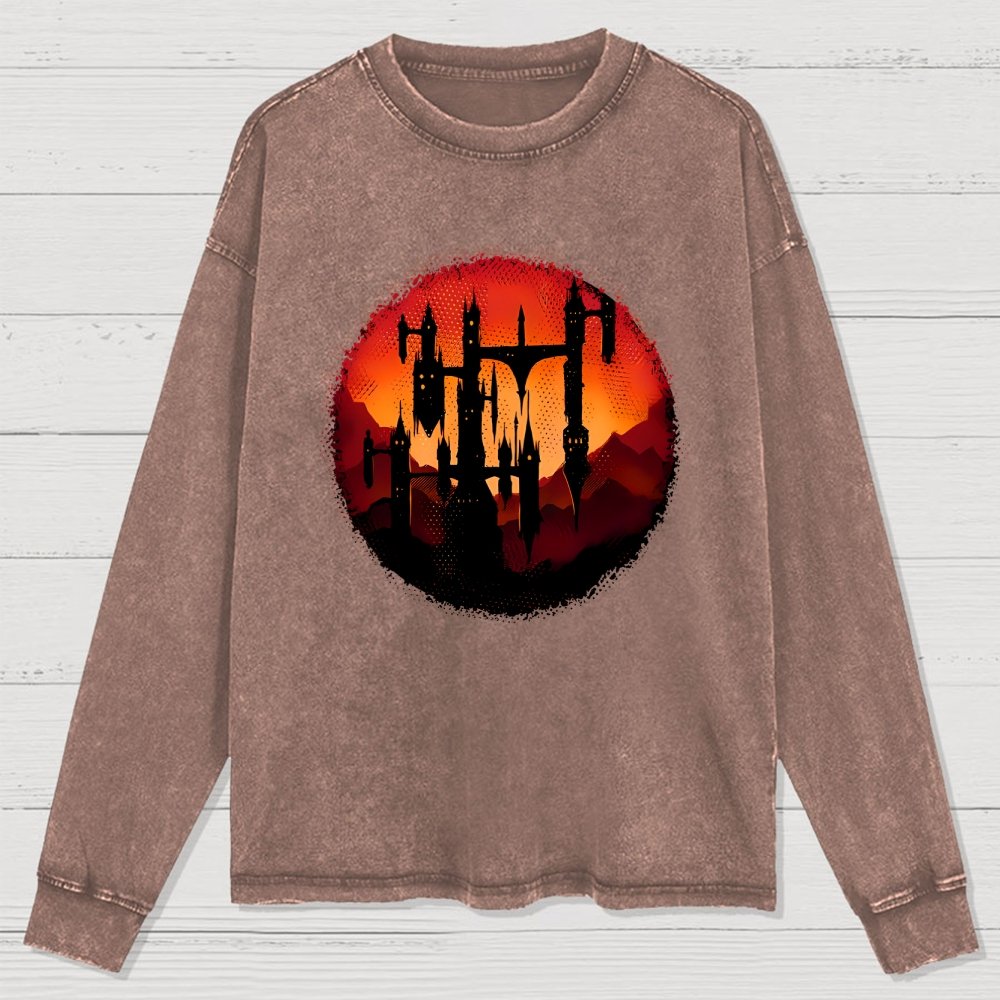 Castle Sunset Washed Long Sleeve Tee