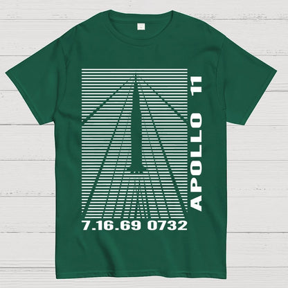 Shockwaves Apollo 11 Retro Space Design Unisex Geek T-Shirt