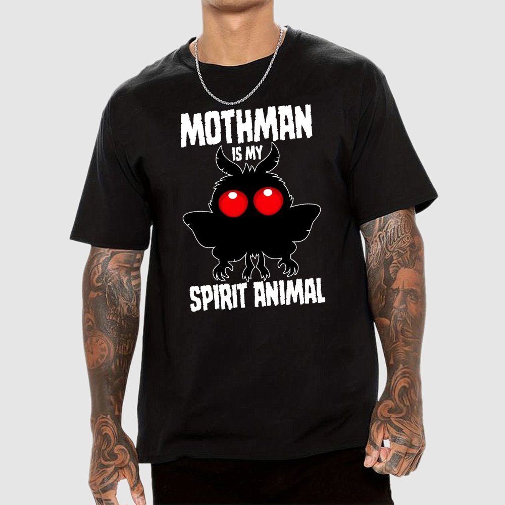 Mothman Is My Spirit Animal Dark Geek T-Shirt