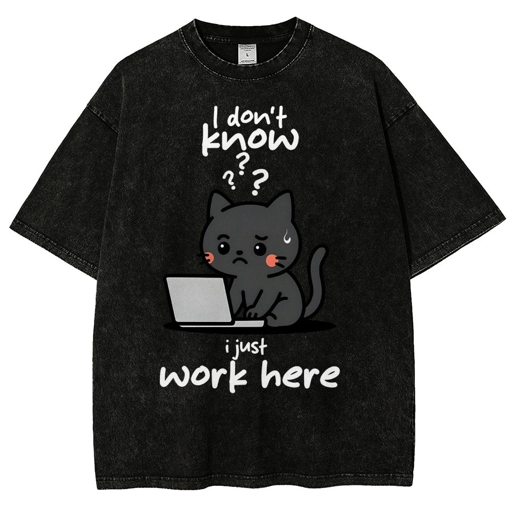 I Just Work Here Vintage Distressed T-shirt