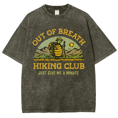 Out Of Breath Hiking Club Vintage Distressed T-shirt