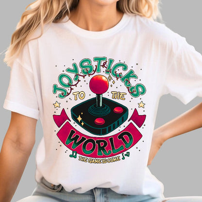 Joysticks To The World Geek T-Shirt