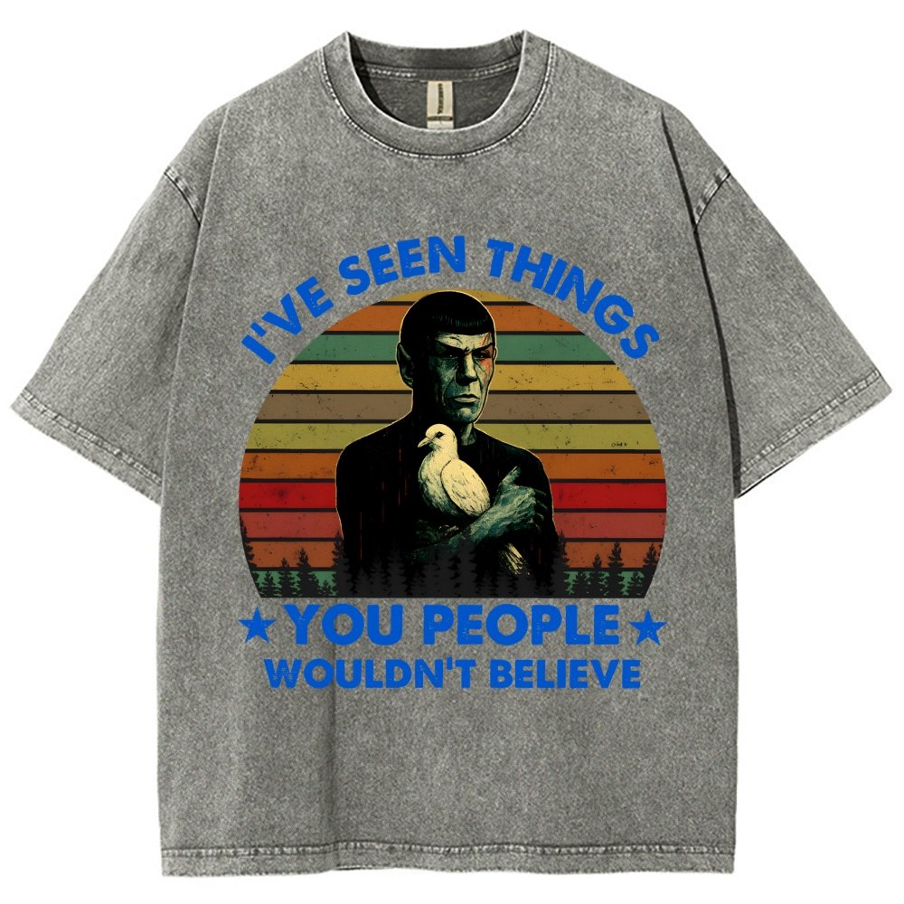 I've Seen Things Sci-Fi Quote Mashup Vintage Distressed T-shirt