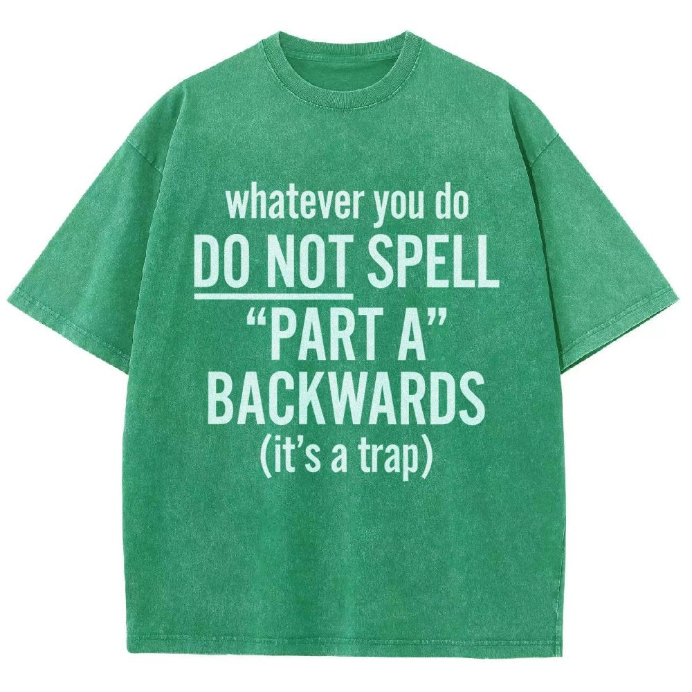 Part A Backwards Vintage Distressed T-shirt