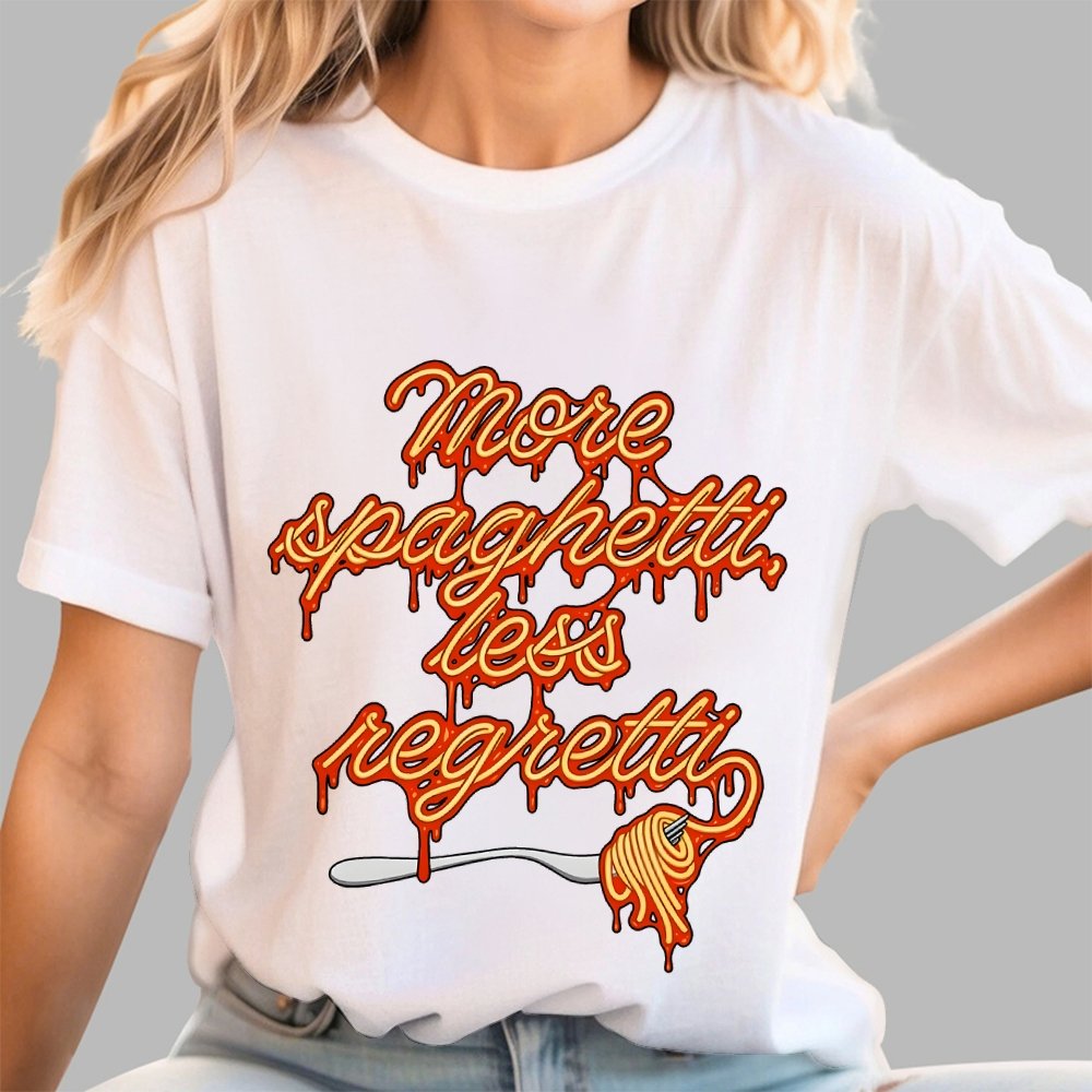 More Spaghetti Less Regretti Geek T-Shirt