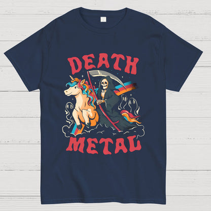 Death Metal - Cute Evil Skull Unicorn Geek T-Shirt