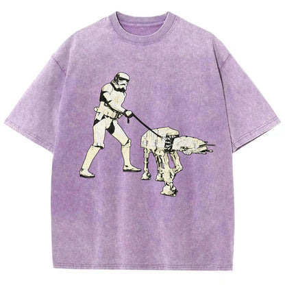 Empire Robot Dog-Planet Battles Vintage Distressed T-shirt