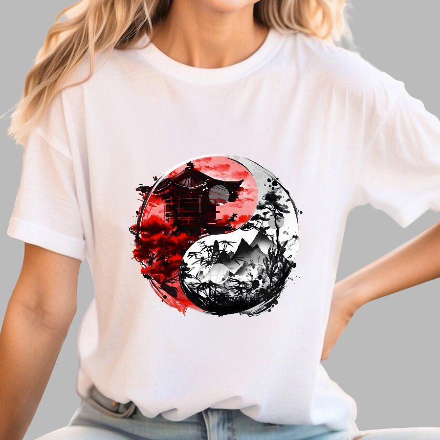 Temple Yin yang Geek T-Shirt