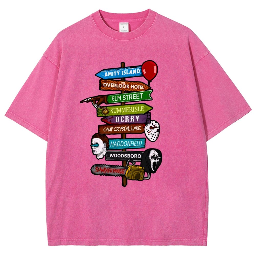 Horrible Road Signs Vintage Distressed T-shirt