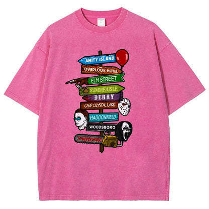 Horrible Road Signs Vintage Distressed T-shirt