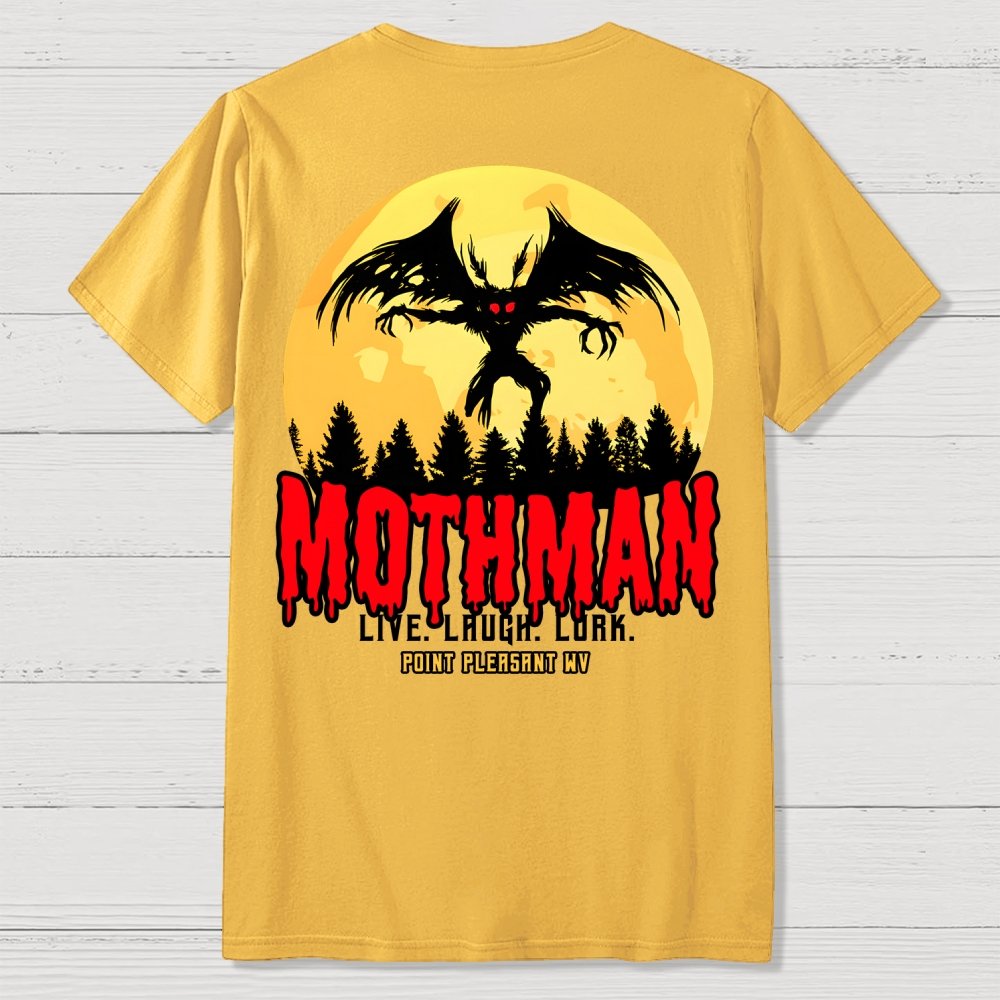 Mothman Cryptid Vintage Front And Back Printing Geek T-Shirt