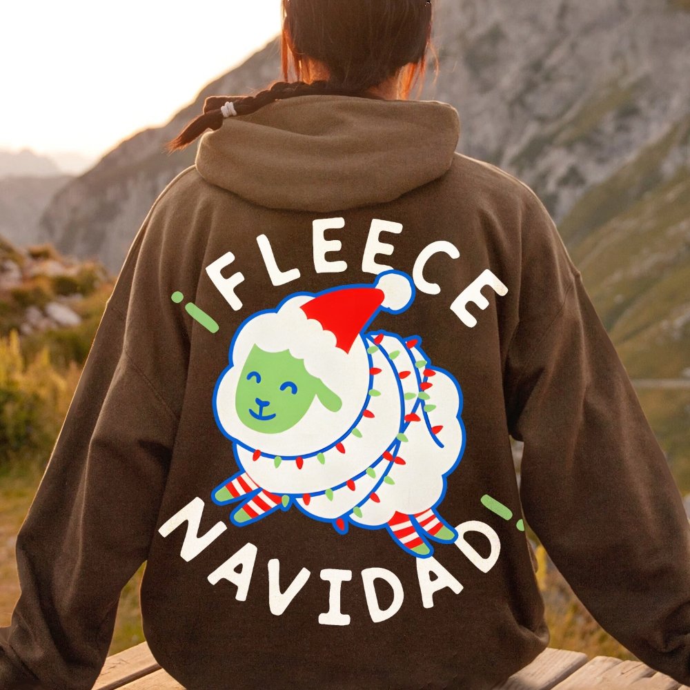 iFleece Navidad! Printed Back Cotton Hoodie