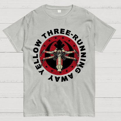 Yellow Three-Sprinting Away Geek T-Shirt