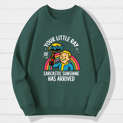 Your Little Ray Of Sarcastic Sunshine Has Arrived Geek Cotton Sweatshirt