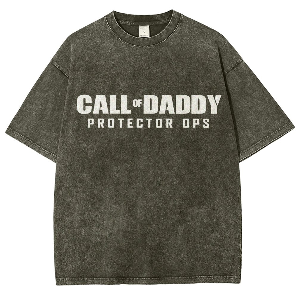 Gamer Dad Call of Daddy Vintage Distressed T-shirt