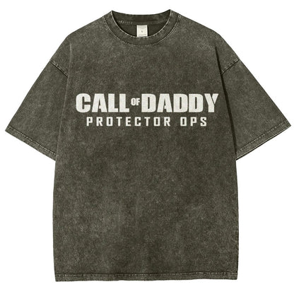 Gamer Dad Call of Daddy Vintage Distressed T-shirt