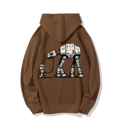 Galactic Robot Dog - Planetary Skirmishes Printed Back Unisex Cotton Hoodie