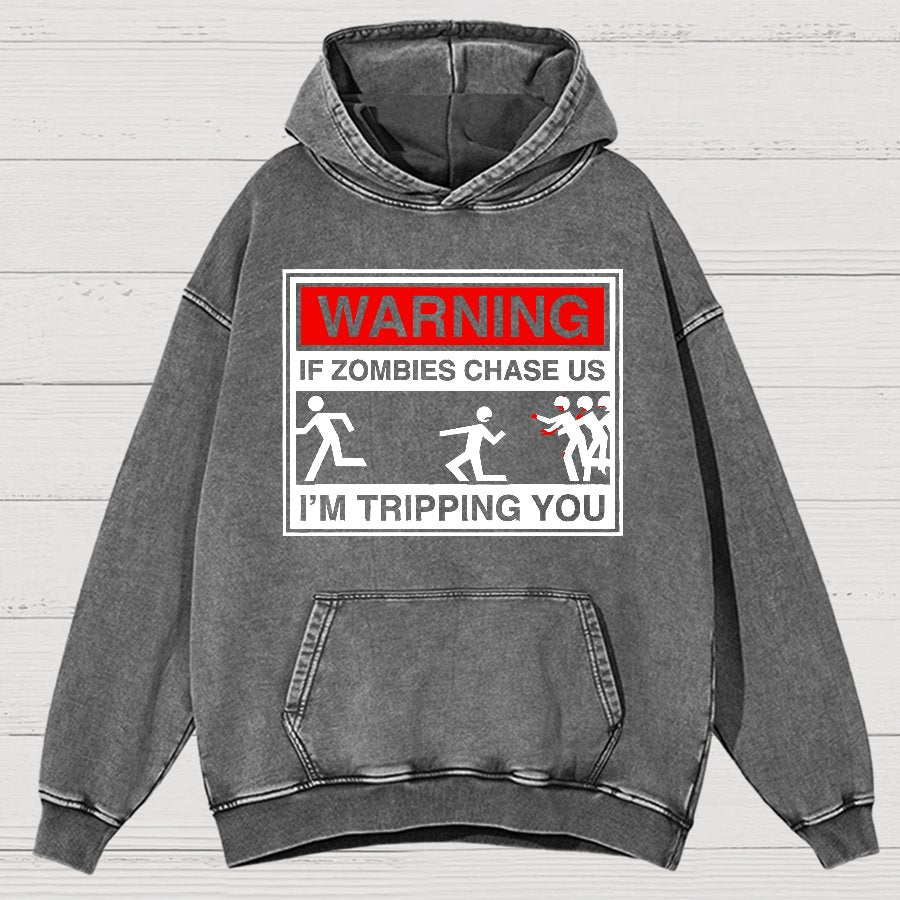 If Zombies Chase Us Vintage Distressed Vintage Distressed Hoodie