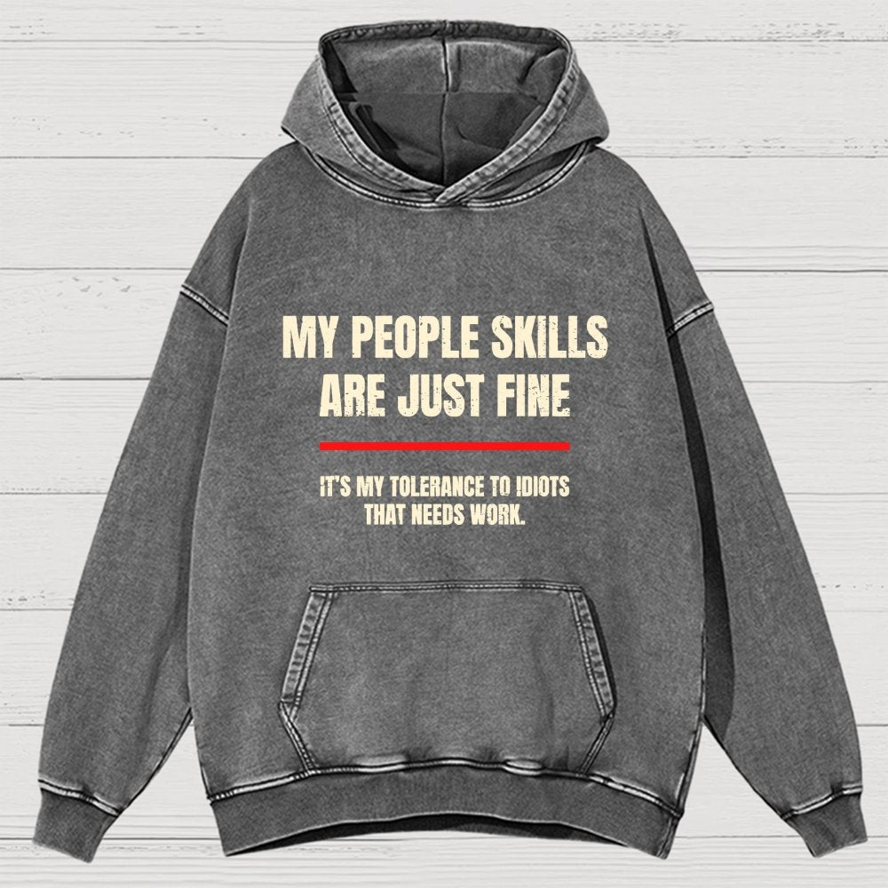 My People Skills Are Fine Vintage Distressed Hoodie