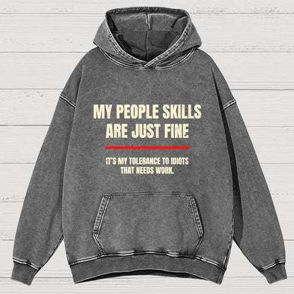 My People Skills Are Fine Vintage Distressed Hoodie