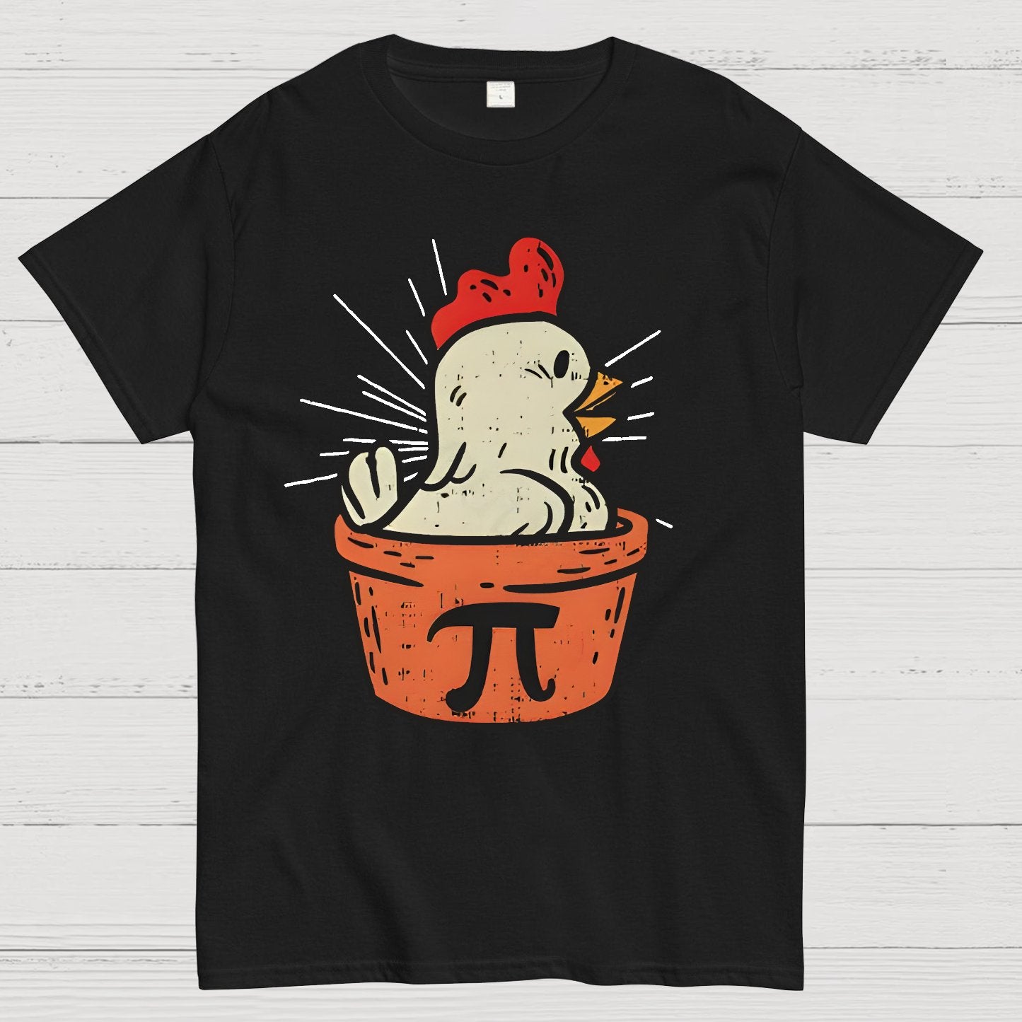 Funny Chicken Pot Pi Geek T-Shirt