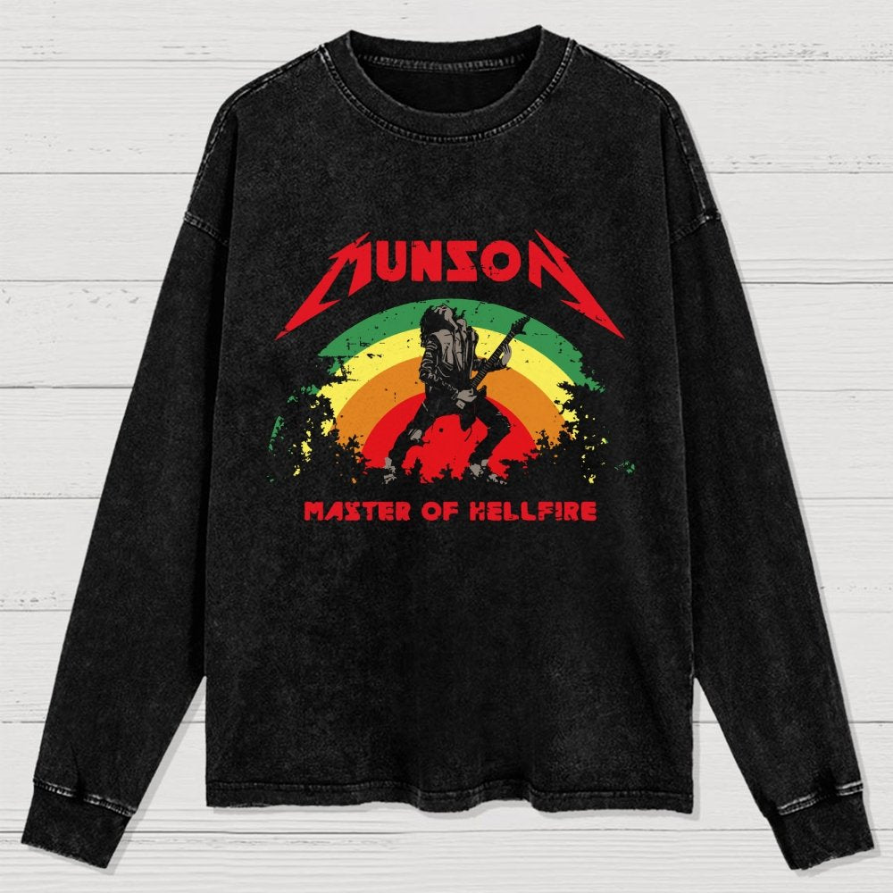 Master Of Hellfire Washed Long Sleeve Tee
