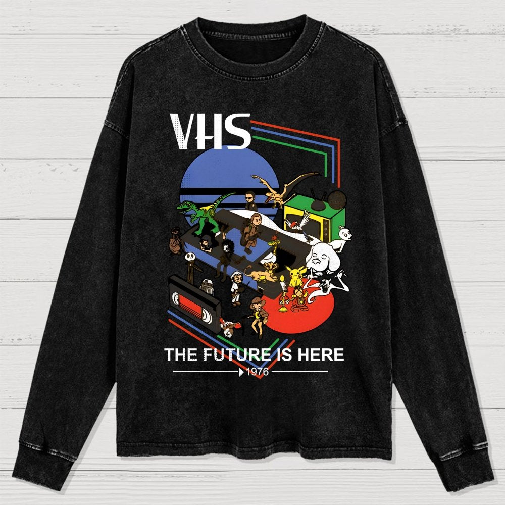 The Future Is Here Washed Long Sleeve Tee