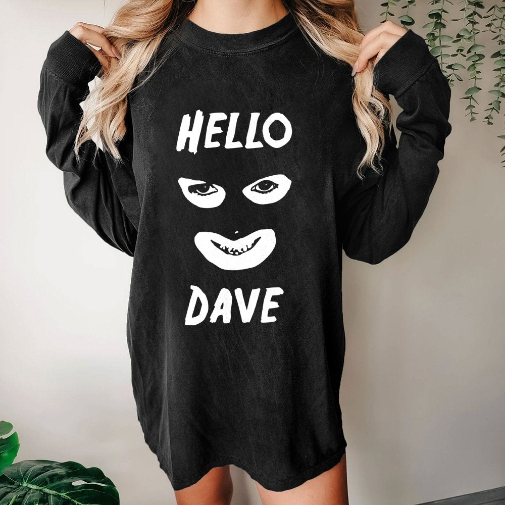 Hello Dave Washed Long Sleeve Tee