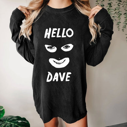Hello Dave Washed Long Sleeve Tee