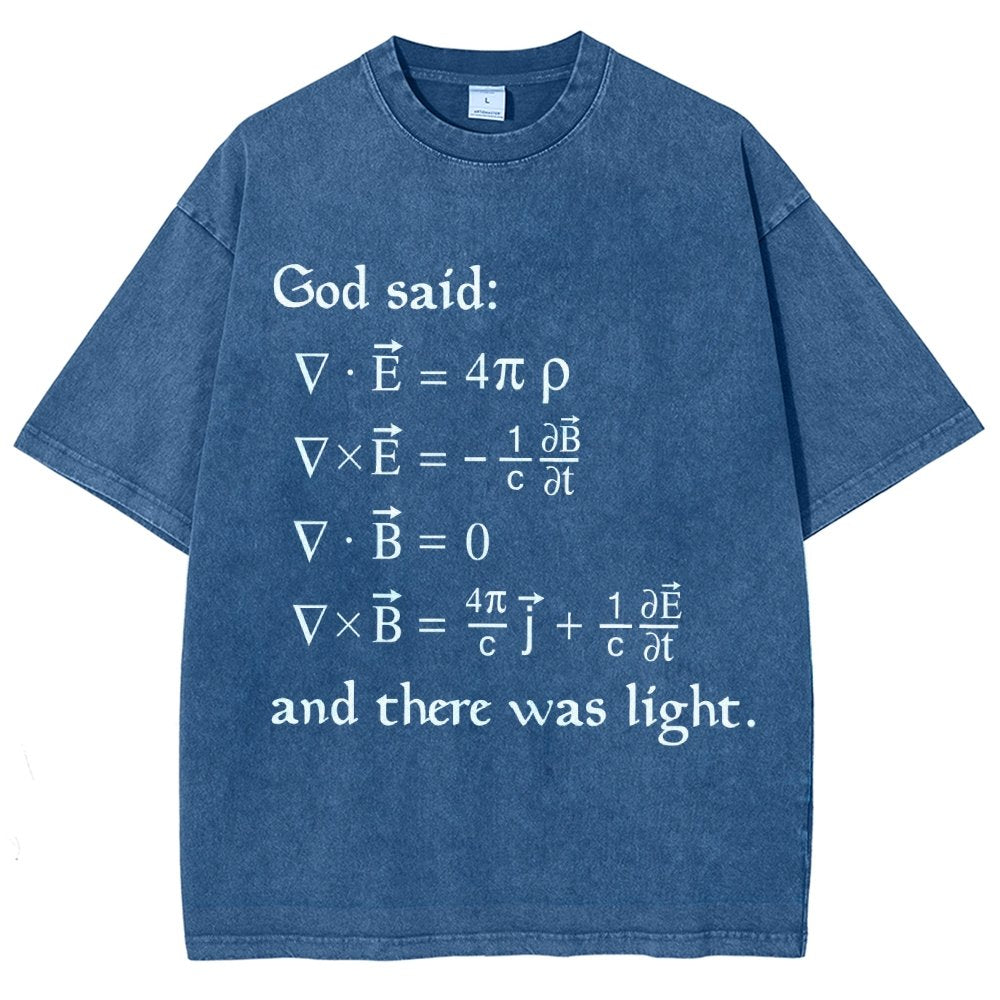 God said Funny math Vintage Distressed T-shirt