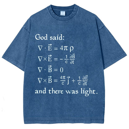 God said Funny math Vintage Distressed T-shirt