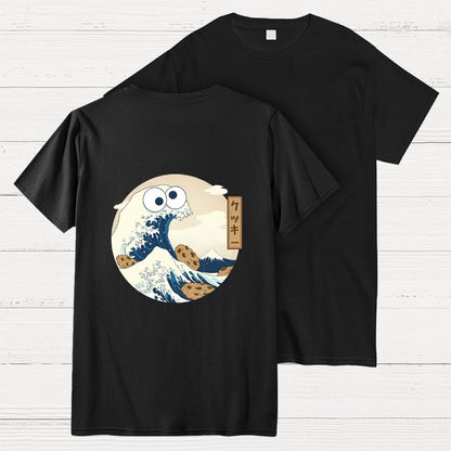 Cookiegawa Wave Nerdy Front And Back Printing Geek T-Shirt