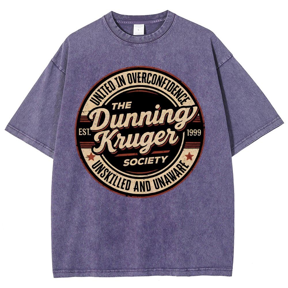 Dunning Kruger Society Vintage Distressed T-shirt