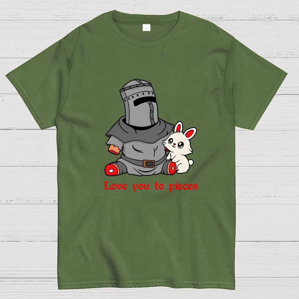 Love you to Pieces Knight and Bunny Geek T-Shirt