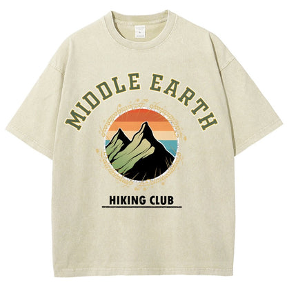 Middle Earth Hiking Club Vintage Distressed T-shirt